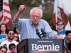 Democratic presidential hopeful Vermont Senator Bernie Sanders speaks at a rally in Santa Ana, California, Feb. 21, 2020.