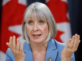 Canada's Minister of Health Patty Hajdu takes part in a press conference at the National Press Theatre in Ottawa, Ontario, Canada Feb. 24, 2020.