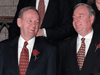 Prime Minister Jean Chrétien and Finance Minister Paul Martin on their way to deliver the 1999 budget.