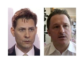 Experts say Ottawa shouldn't expect Beijing to do it any favours and free Michael Kovrig and Michael Spavor in return for medical co-operation on the coronavirus. Kovrig (left) and Spavor are shown in these 2018 images taken from video. THE CANADIAN PRESS/AP