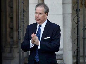 David Armstrong-Jones, 2nd Earl of Snowdon, known as David Linley, son of late British photographer Antony Armstrong-Jones, the former husband of Queen Elizabeth II's late sister Princess Margaret, better known as Lord Snowdon (1st Earl of Snowdon), welcomes guests for a service of thanksgiving in honour of his late father at St Margaret's Church in London on April 7, 2017.