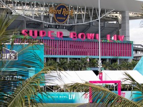 General view of Hard Rock Stadium prior to Super Bowl LIV between the San Francisco 49ers and the Kansas City Chiefs in Miami Gardens, Florida, U.S., January 30, 2020. Picture taken January 30, 2020.