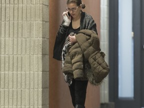 Clara Wasserstein arrives at the courthouse in Montreal, Monday, February 10, 2020.