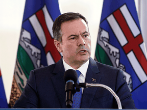Alberta Premier Jason Kenney comments on the Teck mine decision in Edmonton on Feb. 24, 2020.