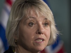 Provincial Health Officer Dr. Bonnie Henry addresses the media during a news conference regarding the coronavirus in Vancouver, B.C., Friday, Jan. 31, 2020.