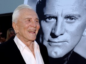 Actor Kirk Douglas arrives to receive an inaugural award for Excellence in film presented by the Santa Barbara International Film Festival on July 30, 2006.