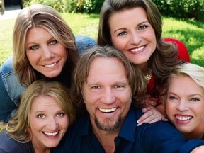 Kody Brown and his four Sister Wives: Christine (clockwise from bottom left), Meri, Robyn and Janelle.