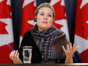 Michelle Rempel Garner, seen at an Ottawa press conference on Jan. 29, 2020, is one of the four Alberta MPs who on Thursday issued a manifesto for the province, titled the Buffalo Declaration.