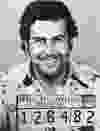 A police mugshot of Pablo Escobar.