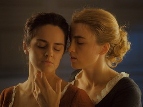 From left, Noémie Merlant and Adèle Haenel in a scene from Portrait of a Lady on Fire.