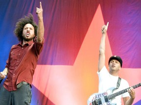 Rage Against the Machine's singer Zack de la Rocha and guitarist Tom Morello.