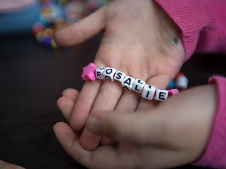  Gia Audia holds her sister Rosie, a heart transplant recipient’s beads at their Orillia home, Wednesday February 12, 2020. Peter J. Thompson / National Post