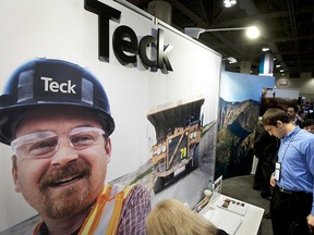 A Teck Resources Ltd. booth is seen at the Prospectors and Developers Association of Canada's annual convention and trade show in Toronto on March 6, 2012.