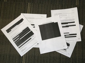 Redacted e-mails between city officials  in Sudbury, Ont. on Thursday March 31, 2016.