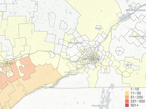 A view of the heat map from Flatten.ca.