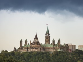 "Parliament Building with Peace Tower on Parliament Hill in Ottawa, Canada"