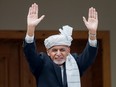 Afghanistan's President Ashraf Ghani gestures during his inauguration as president, in Kabul, Afghanistan March 9, 2020.