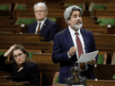Leader of the Government in the House of Commons Pablo Rodriguez speaks during a special session of Parliament on March 25, 2020.