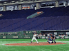 The Yomiuri Giants and Tokyo Yakult Swallows play a pre-season baseball game in an empty Tokyo stadium amid fears of the coronavirus spreading.