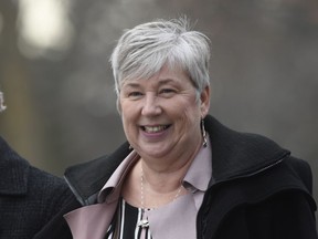 Liberal MP Bernadette Jordan arrives for the cabinet swearing-in ceremony in Ottawa on Wednesday, Nov. 20, 2019. The coast guard is announcing it will spend $12.1 million refurbishing a light icebreaker at an Irving-owned shipyard on Nova Scotia's south shore.Jordan was in Shelburne today to say it will be providing the funding for the work at Shelburne Ship Repair, supporting 55 jobs at the yard to repair the Canadian Coast Guard ship Edward Cornwallis.