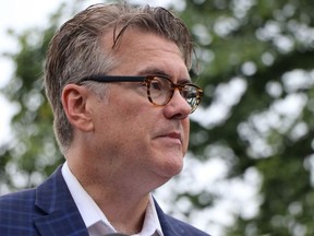 Manitoba Liberal Leader Dougald Lamont attends a campaign event in Winnipeg on September 3, 2019. The leader of the Manitoba Liberal Party has written to the prime minister to ask for a massive debt relief program for individuals and governments across Canada. Dougald Lamont says the federal government should have the Bank of Canada guarantee or assume much of the trillions of dollars of debt held by people and provinces.