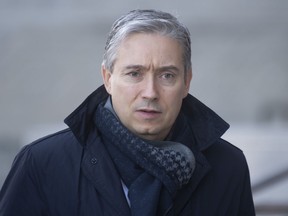 Foreign Affairs Minister Francois-Philippe Champagne walks in downtown Ottawa, Wednesday, March 11, 2020.
