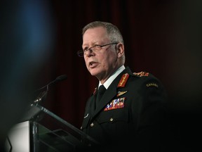 Chief of the Defence Staff Jonathan Vance delivers remarks at the Ottawa Conference on Security and Defence in Ottawa, on Wednesday, March 4, 2020. Gen. Jonathan Vance says he still has a lot of work to do. It's been nearly five years since prime minister Stephen Harper first appointed Vance as chief of the defence staff, making him one of the longest-serving military commanders in Canada's history.