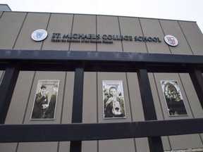 St. Michael's College School is shown in Toronto on Thursday, November 15, 2018. The trial of a teen accused of sexually assaulting two students at a prestigious Toronto high school is expected to get underway today.