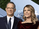 Tom Hanks and his wife Rita Wilson at the Screen Actors Guild Awards in January.