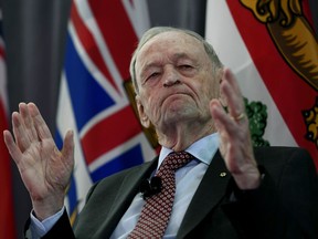 Former prime minister Jean Chretien speaks at an event held by the University of Ottawa Professional Development Institute and the Canada School of the Public Service, in Ottawa, on Tuesday, March 3, 2020.