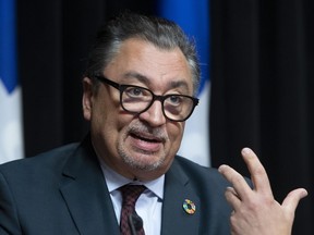 Quebec national public health director Horacio Arruda responds to reporters questions at a daily news conference on the COVID-19 pandemic, Tuesday, March 17, 2020 at the legislature in Quebec City. Arruda is urging the public not to use masks in an effort to ward off COVID-19.THE CANADIAN PRESS/Jacques Boissinot