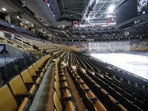 Inside the Scotiabank Arena - the NHL and NBA have suspended game play as the COVID-19 Coronavirus has been deemed a pandemic.