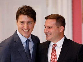 Prime Minister Justin Trudeau with new Minister of Immigration, Refugees and Citizenship Marco Mendicino.