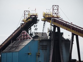 Oilsand is brought to a crushing unit at the Suncor Fort Hills oilsands extraction site near Fort McKay, Alta., in 2018.