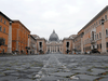 A view of St. Peter’s Square, on the fourth day of an unprecedented lockdown across of all Italy imposed to slow the outbreak of coronavirus, March 13, 2020.