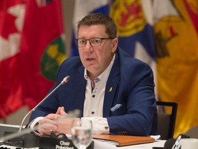 COUNCIL—Saskatchewan Premier Scott Moe prior to The Council of Federation provincial and territorial Premiers meeting at Mississauga's Hilton Toronto Airport, Monday December 2, 2019.