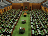 The House of Commons on March 24, 2020, as legislators convene to give the government power to inject billions of dollars in emergency cash during the COVID-19 coronavirus outbreak.