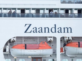 The cruise ship MS Zaandam is pictured after four passengers have died on board, as the coronavirus outbreak continues, in Panama City, Panama March 27, 2020.