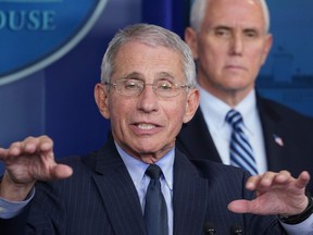 Anthony Fauci, director of the National Institute of Allergy and Infectious Diseases, speaks during a Coronavirus Task Force news conference at the White House in Washington, D.C., U.S., on Friday, April 10, 2020.