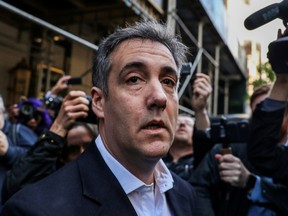 Michael Cohen, U.S. President Donald Trump's former lawyer, leaves his apartment to report to prison in Manhattan, New York, U.S., May 6, 2019.