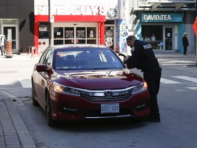 Toronto police say they aren't targeting cars for coronavirus offences.
