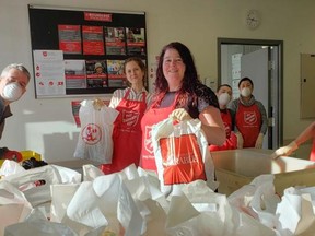 In Vancouver, B.C., The Salvation Army’s Free Food Market provides pre-packaged bags full of essential groceries to community members.