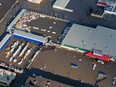 A flooded Rona store in downtown Fort McMurray, Alta., is seen on April 28.