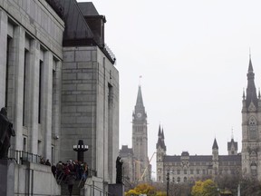 The Supreme Court of Canada is shown in Ottawa on Friday, Nov. 2, 2018. Canada's national fight over carbon taxation won't get sorted out at the Supreme Court of Canada until the fall.