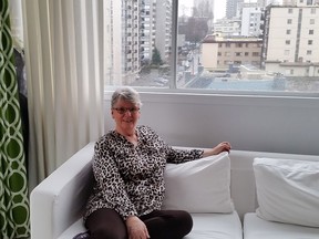 Sylvie Anderson, 72, poses in this undated handout photo. Sylvie Anderson, 72, says she didn't know what a podcast was before learning how to record them and stay connected during the pandemic as part of a senior's centre project in Vancouver.