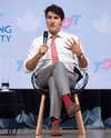 Prime Minister Justin Trudeau speaks to students at the Ton Duc Thang University in Ho Chi Minh, Vietnam. Nov. 9, 2017.