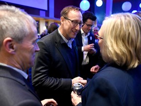 Conservative leadership candidate Peter MacKay greets supporters at a meet and greet event in Ottawa, on Sunday, Jan. 26, 2020.