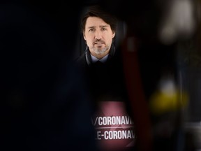 Prime Minister Justin Trudeau addresses Canadians on the COVID-19 pandemic from Rideau Cottage in Ottawa on Thursday, April 23, 2020.