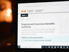 The employment insurance section of the Government of Canada website is shown on April 4, 2020.