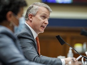 Rick Bright, former director of the Biomedical Advanced Research and Development Authority, speaks during a House Energy and Commerce Subcommittee hearing in Washington, D.C., U.S., on Thursday, May 14, 2020.